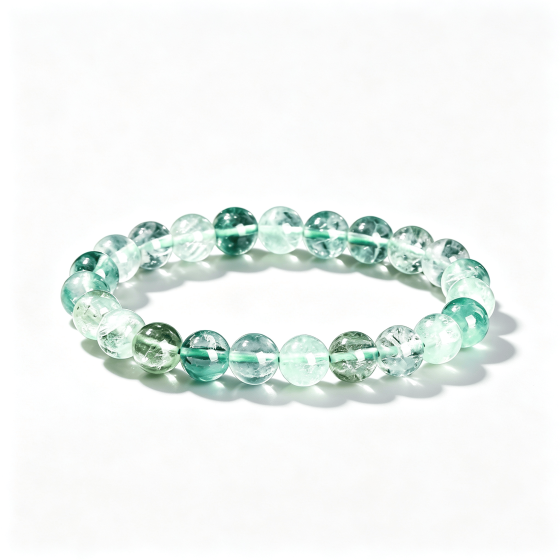 Green Fluorite Bracelet | Natural Handmade Wealth & Career Gemstone | Koreli